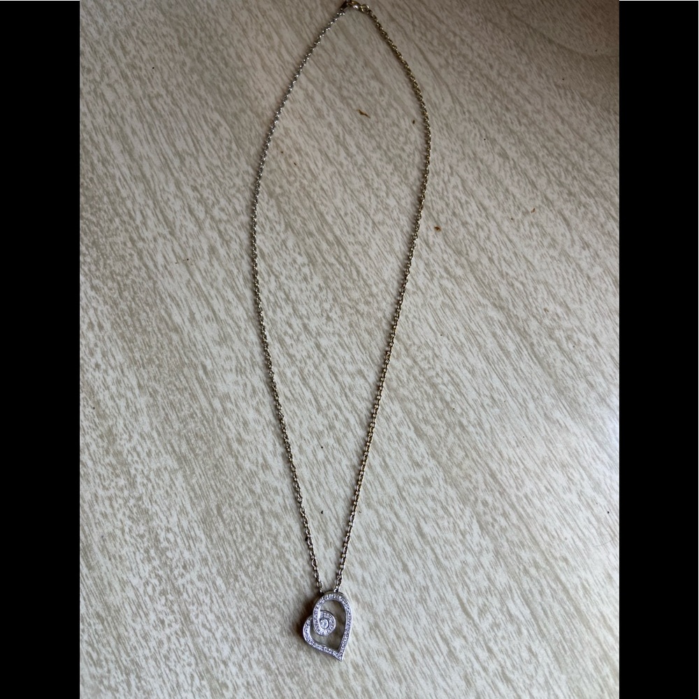 Heart charm necklace - silver and jewels - Picture 4 of 4
